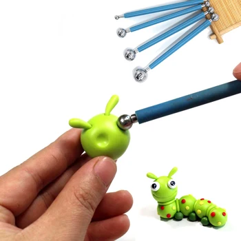 

Creative painted mandala tools 4 dotted sticks and pill sticks ceramic stainless steel indentation steel ball sticks