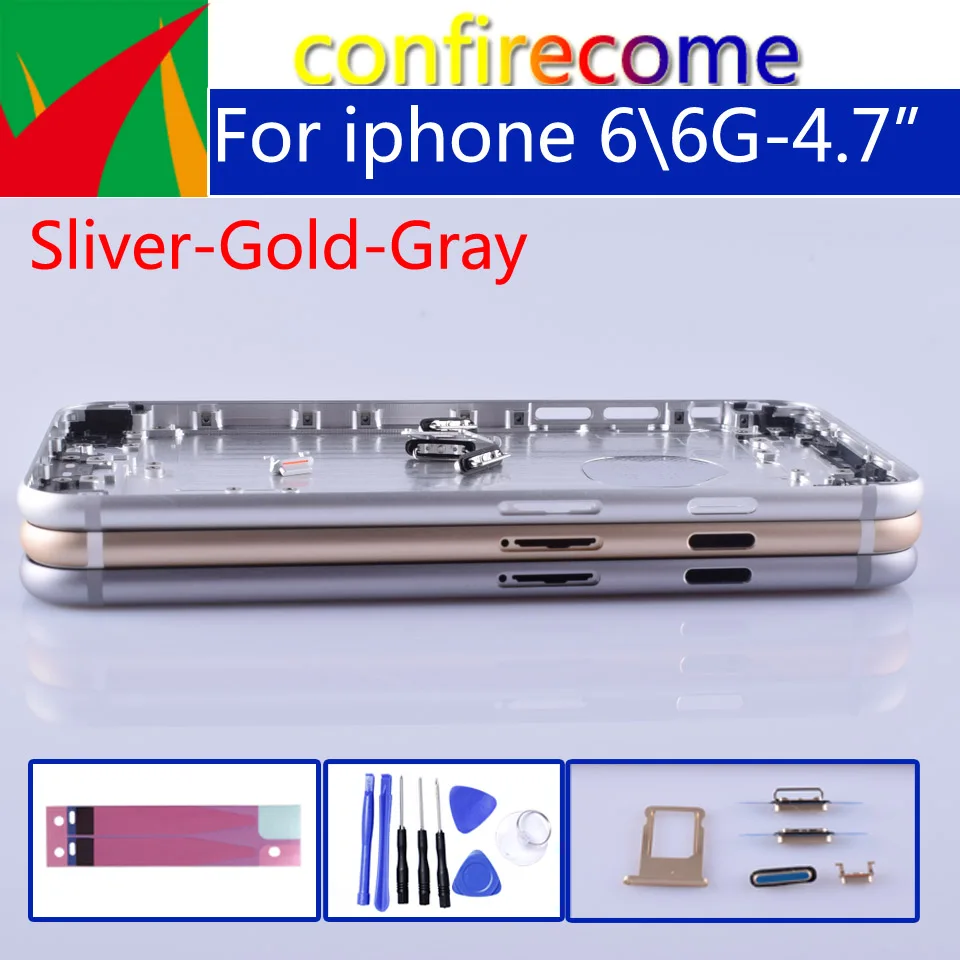 Оригинальное качество для iphone 6 6G крышка батареи Дверь Корпус задняя Шасси