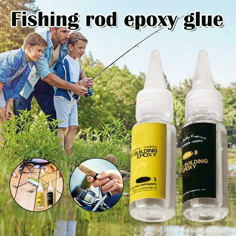 2PcsFishingRodGlueFishingRodEpoxyResinABGlueTransparentGlue