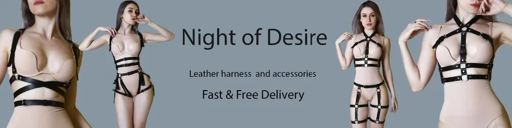 Leather Harness 2 Piece Set Garter Straps underwear Bra Belts sexy Erotic Punk Garter Party Suspenders Body Harness For Women