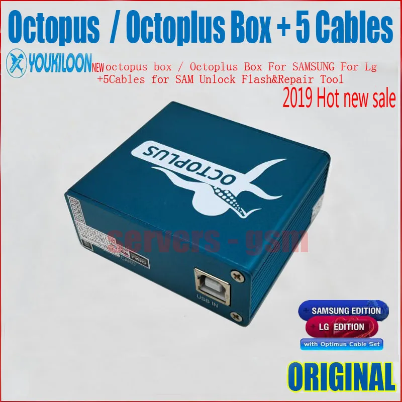 Новая версия octopus/octoplus коробка для Сэма+ LG+ 5 кабелей разблокировка и вспышка и ремонт мобильного телефона