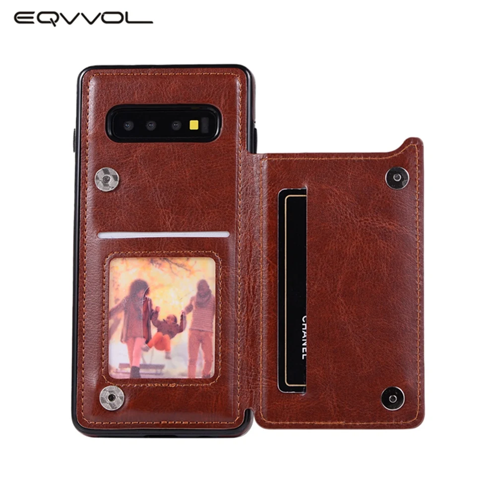Eqvvol ретро-бумажник из искусственной кожи для Samsung Galaxy S8 S9 S10 Plus Note 8 9 10 Pro S7 edge Чехлы