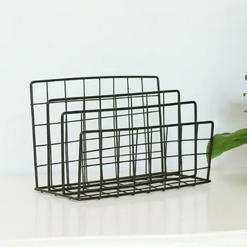 

3 Layers Home Books Grid Desktop Hotel Office Nordic Style Newspaper Iron Space Saving Postcards Holder Letters Mail Organizer