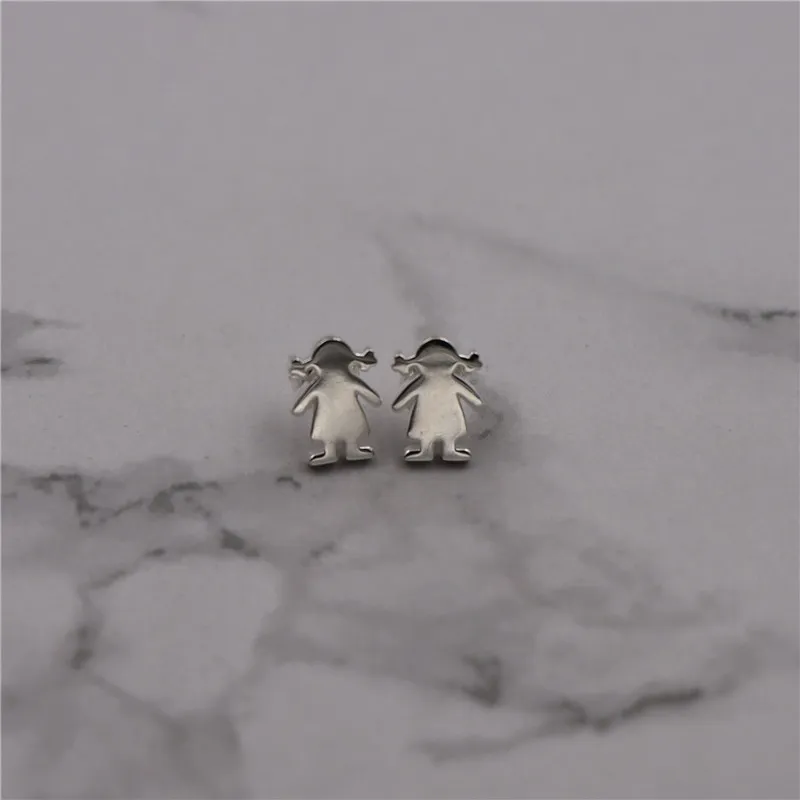 915900014 13mm Настоящее 925 пробы серебряные серьги-гвоздики для женщин pendientes mujer moda pendientes хорошее ювелирное изделие - Окраска металла: 915900014 13mm