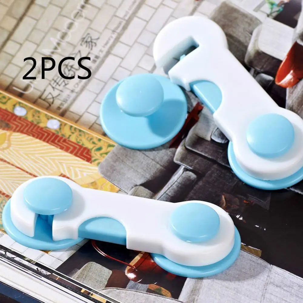 

2pcs/set Baby Safety Locks Doors Drawers Wardrobe Plastic Protection Lock for Children Child Kid Security Cupboard Cabinet Lock