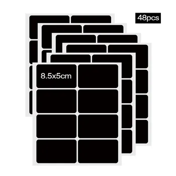 

48pcs Removable Spices Stickers Kitchen Organizer Bottles Jam Jar Stickers Label Sticker Blackboard Spice Jars Tags Wall Sticker