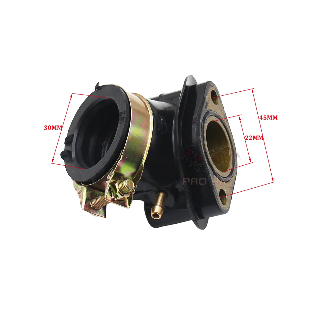 Carb Carburetor Intake Manifold Pipe 30mm 22mm for GY6 125cc 150cc 157QMJ Moped Scooter ATV Go Kart Sunl TaoTao motorcycle carburetor