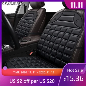 

KADULEE 12V Heated car seat cover for Jeep all model Cherokee compass Renegade Grand Cherokee Winter Pad Cushions car seats