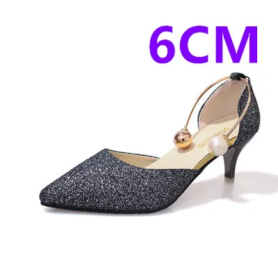 Cresfimix/пикантные женские вечерние туфли на высоком каблуке серебристого цвета; Милые Удобные женские свадебные туфли на высоком каблуке 8 см; сезон весна-лето; a2432 - Цвет: n