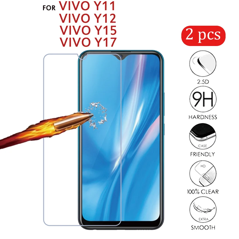 Защитное стекло для Vivo Y11 Y12 закаленное 9H HD Y15 Y17 пленка защиты от царапин|tempered glass|for