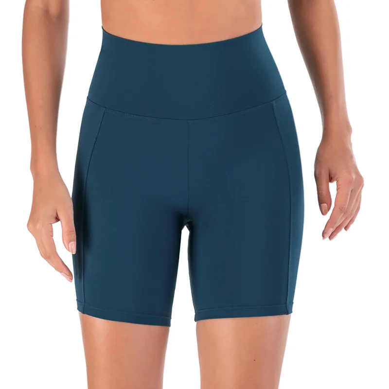 Женские спортивные шорты с высокой талией летние для йоги фитнеса тренировки в