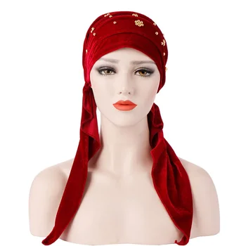 

Muslim Turban for Women Hijab Chemo Flower Printed Head Scarf Wrap Pre-Tied Headwear