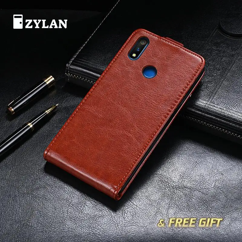 

ZYLAN Up and Down For OPPO Realme 3 Pro Case Wallet Flip Business Leather Fundas Phone Case for Realme 3 Pro Cover + Free Gift
