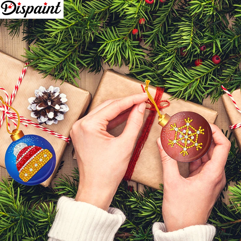 Dispaint 10 шт. DIY бриллиантовый рисунок Рождество дерево кулон сверла специальной формы рождественская Алмазная вышивка украшения для дома