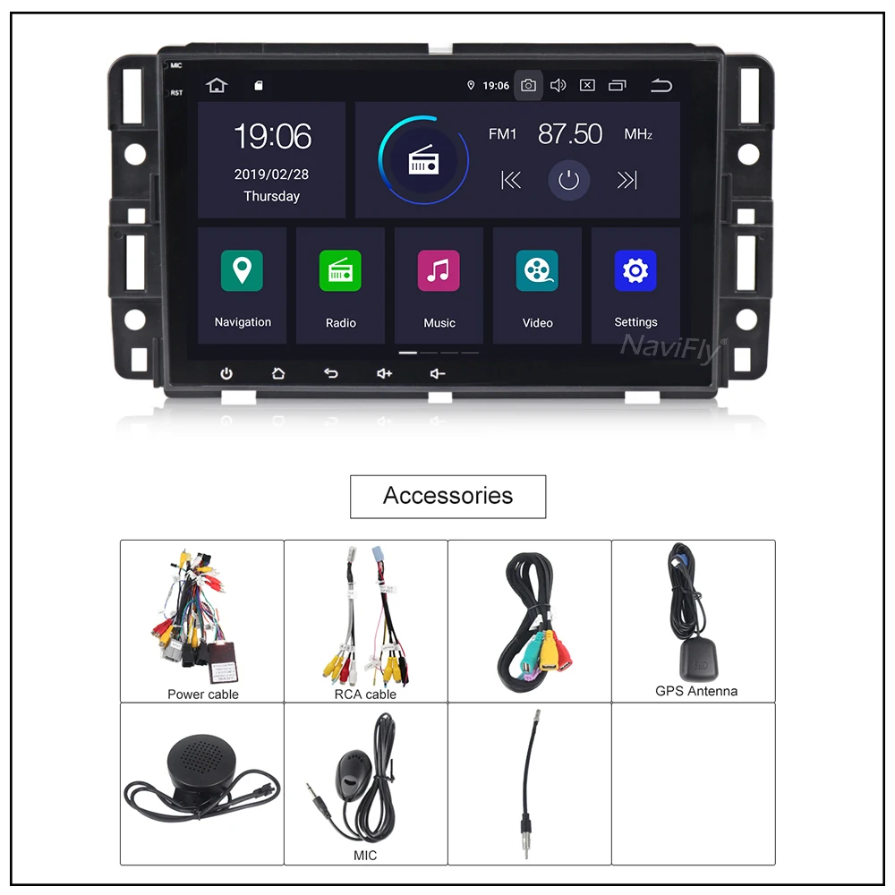 " ips DSP Android 9,0 8 ядерный Автомобильный gps навигация для GMC Yukon Sierra Tahoe Acadia Suburban Chevrolet Enclave Автомобильный dvd Радио gmc