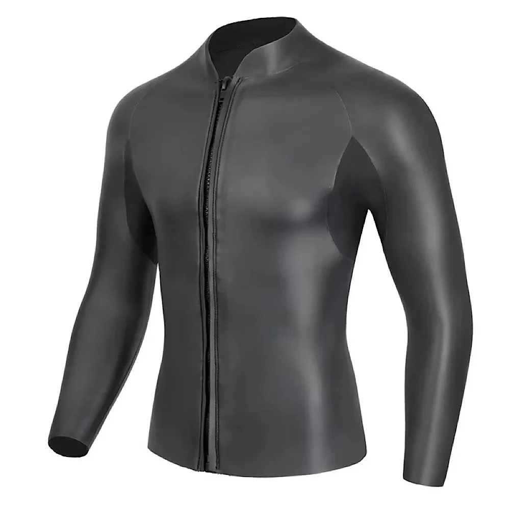 NEW 3MM CR Neoprene Wetsuit Swimwear Men Diving Jacket Long Sleeve Snorkeling Coat Male Surf Winter Thermal  Glue Bonding Suit