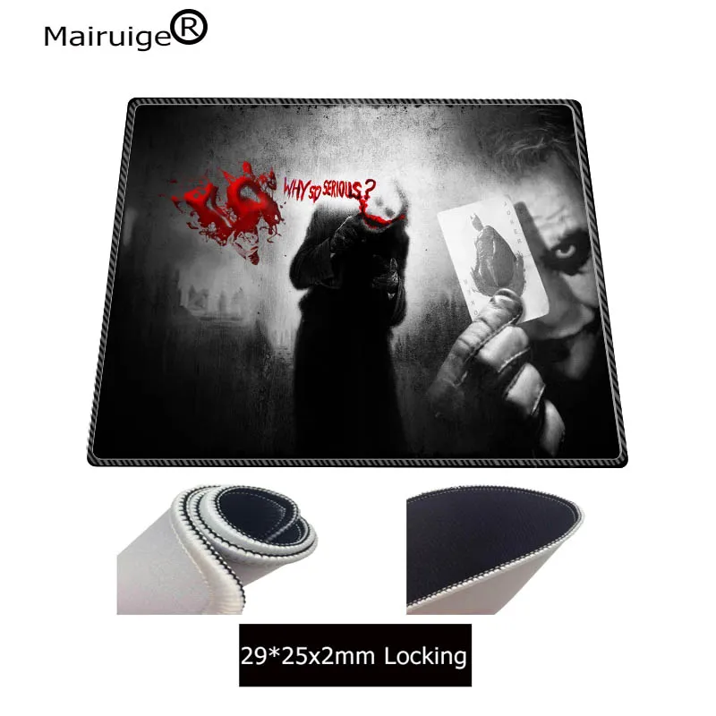 Mairuige 90X40CM Funny Joker Why So Serious Customized Laptop Gaming Large Locking Edge Mouse Pad DIY Painted Beautiful Mousepad