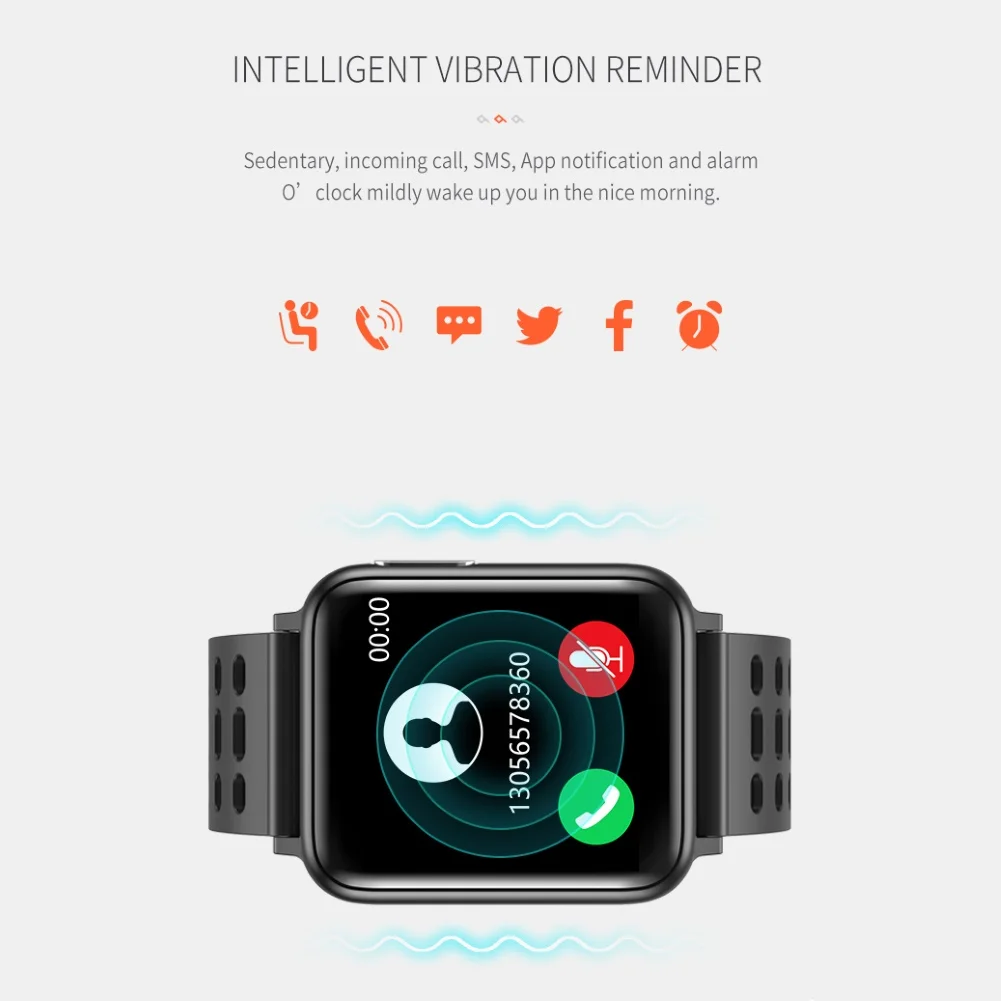 JSK V5 Waterproof ECG PPG Heart Rate Blood Pressure Activity Monitor Sport Call Message Remind Smart Bracelet