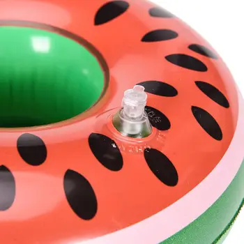 

Waterpark Children Toys Watermelon Cup Holder Coaster Floating Inflatable Drink Bottle Case R7RB