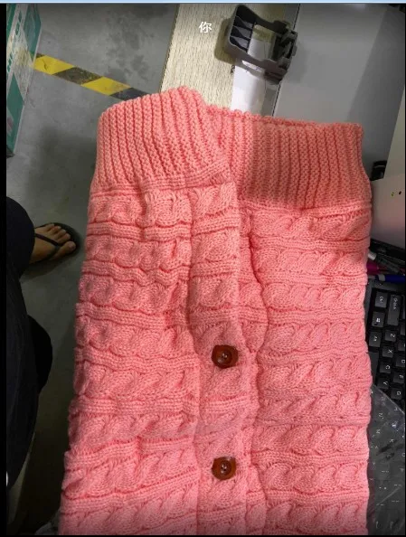 Autumn And Winter Stroller Baby Sleeping Bag Outdoor Button Baby Knitted Sleeping Bag Wool Brushed And Thick Baby S Blanket Sleeping Bags Aliexpress