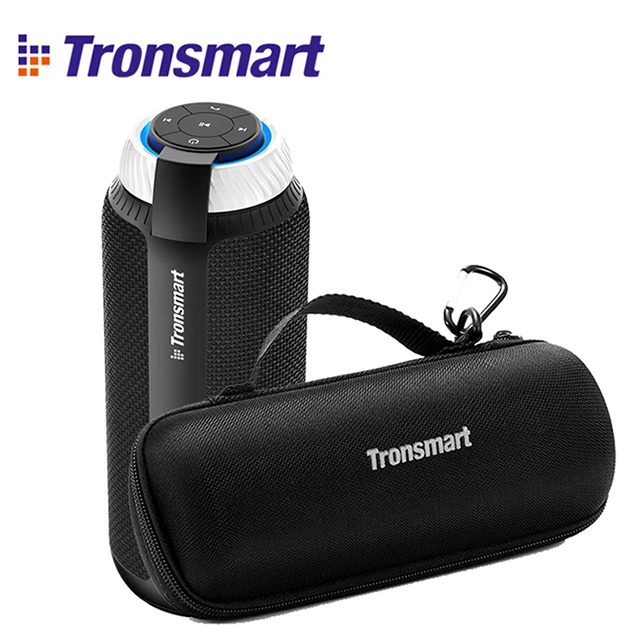 Black with case Tronsmart Element T6 Bluetooth Колонка Портативная колонка s сабвуфер 25 Вт DSP 360 стерео звук глубокий бас для компьютера телефона - Color: Black with case