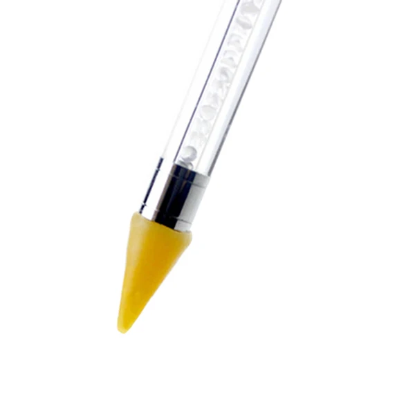 Высокая двухконцевая ручка для дизайна ногтей, ручка для раскрашивания кристаллов, ручка из бисера, восковой карандаш, инструмент для маникюра для самостоятельного изготовления, KTC 66