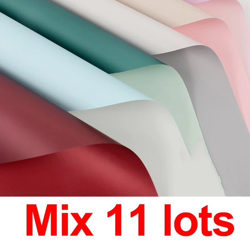Mix 11lots 20 шт креативная двухцветная Водонепроницаемая оберточная бумага с цветами маленькая Свежая Упаковка букета материал серия Ouya оберточная бумага - Цвет: Mix 11lots