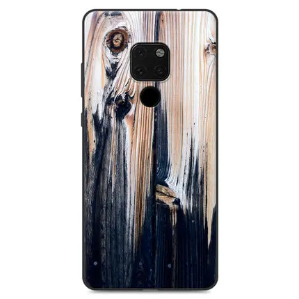 Бежевый Для huawei mate 20 деревянный каменный узорчатый чехол для телефона mate 20 Мягкая силиконовая задняя крышка для huawei mate 20 водонепроницаемые чехлы - Цвет: Бежевый