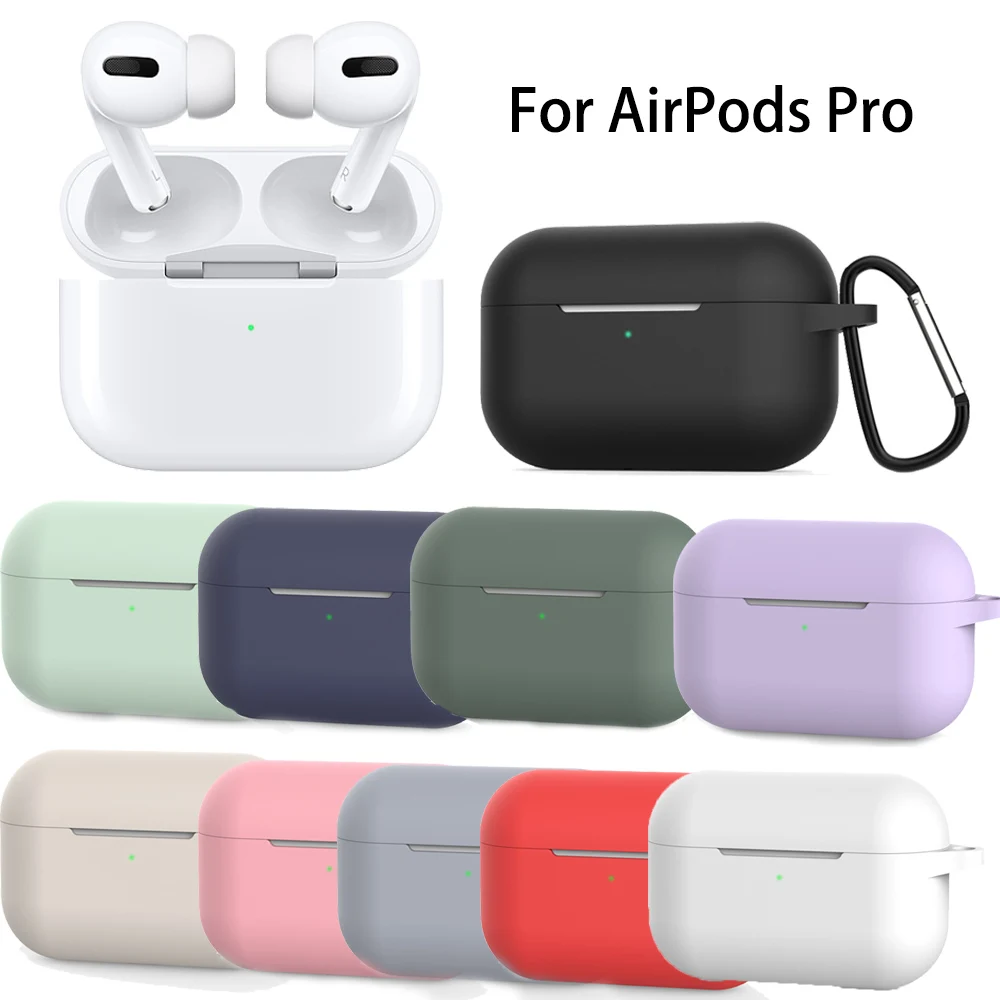

Silicone Case Protective Cover for Apple Airpods pro TWS Bluetooth Earphone soft Silicone Cover For Airpods Pro Cases Cover