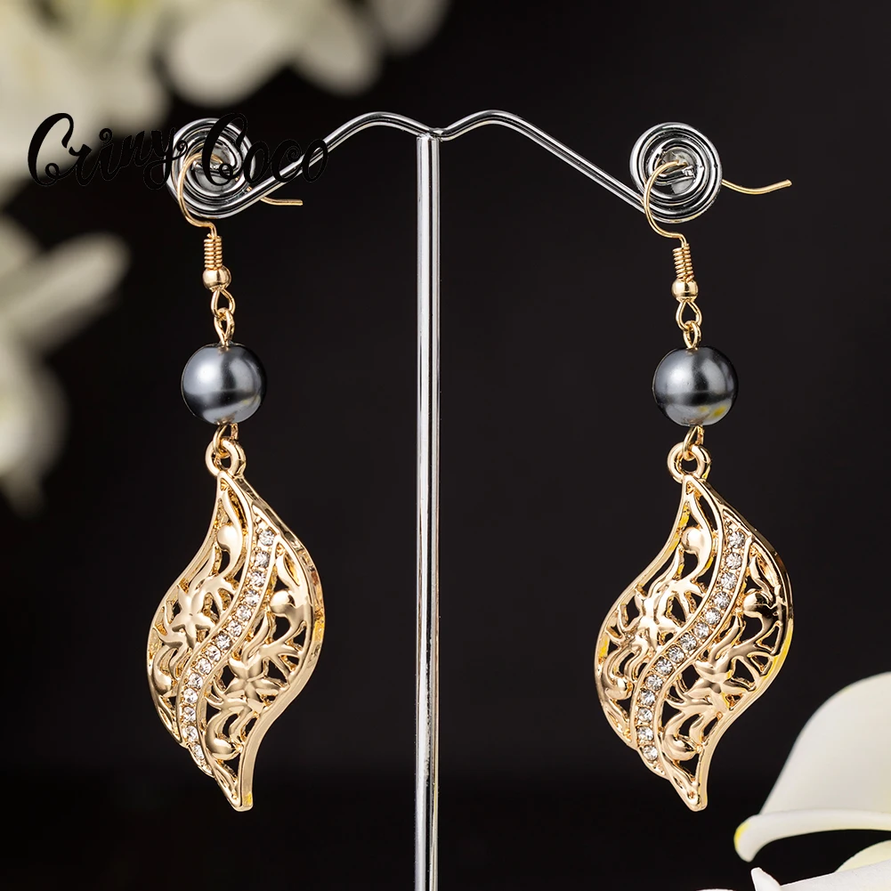 Cring Coco Fashion Holiday Earrings Jewelry Dangling Geometry Leaf Drop Accessories Polynesian People Hawaiian Earring for Women | Украшения