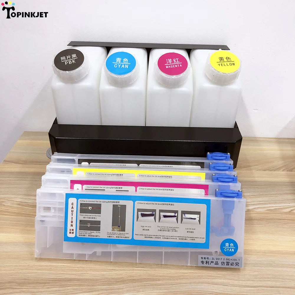 4 Ink Tank With 4 Ink Cartridge CISS System Continuous Supply System For Mutoh Roland Mimaki Series Printer Bulk