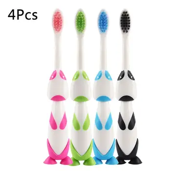 

4pcs Mixed Color Cartoon Dog Soft Tooth Brush Children Toothbrush Fine Bristles Oral Hygiene Care For Kids Mouth Cleaning