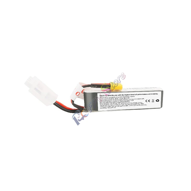 Tattu 450 мАч 7 6 В Высокое напряжение 95C 2S1P Lipo аккумулятор с разъемом XT30 длинная