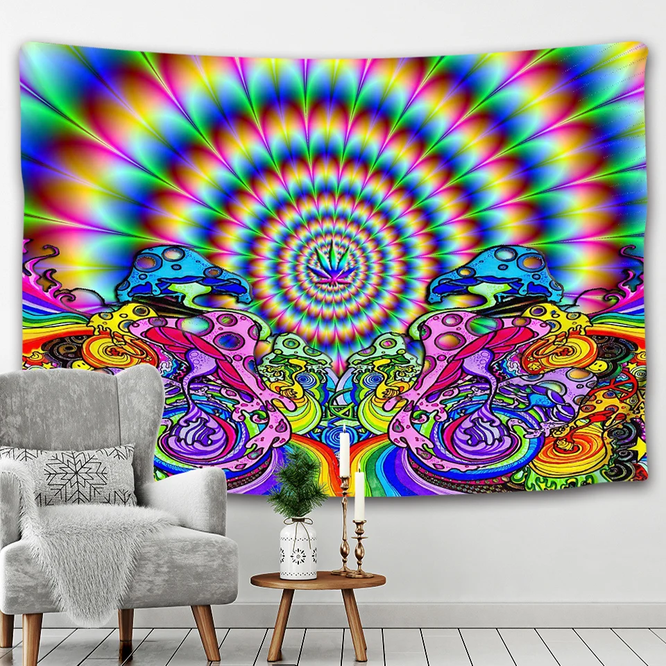 Вихревая Фантастическая сцена настенный Мандала волшебный гобелен хиппи