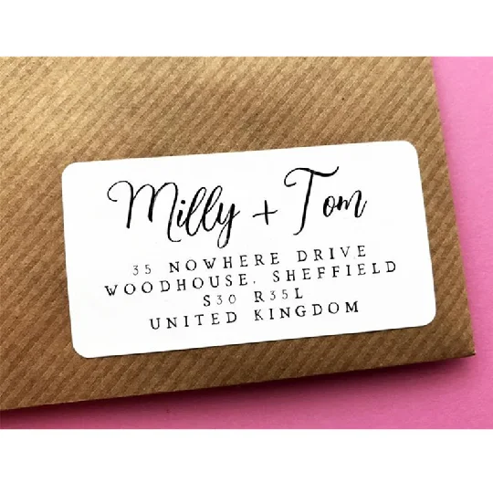 Custom Rustic Return Address Label, Family Address Label, Save The Date  Sticker, Rustic Wedding Label, Pretty Address Sticker