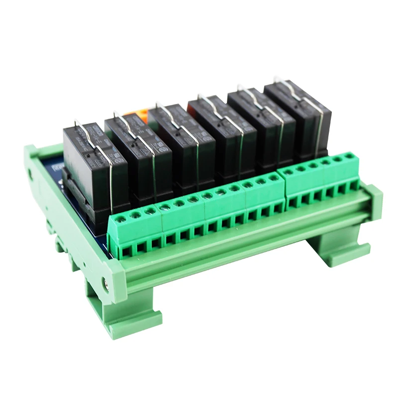 6 Channel Black Relay Module 16A 1NO 1NC 24VDC Relays