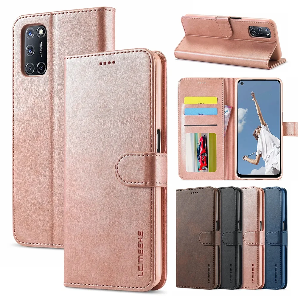 Lederen hoesje voor OPPO F19 Pro Plus A94 A92S A92 A74 A72 A53S A53 A52 A33 A32 A11X A11 A9 A5 Realme C25 C21 C20 C3 C15 C1_voghion.com