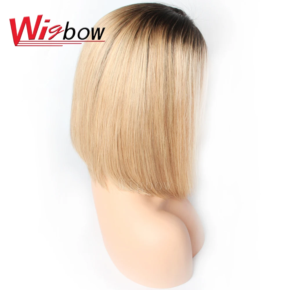 Парики Wigbow OneCut 1B/27 цветов 13х6 короткие передние парики Бразильские прямые