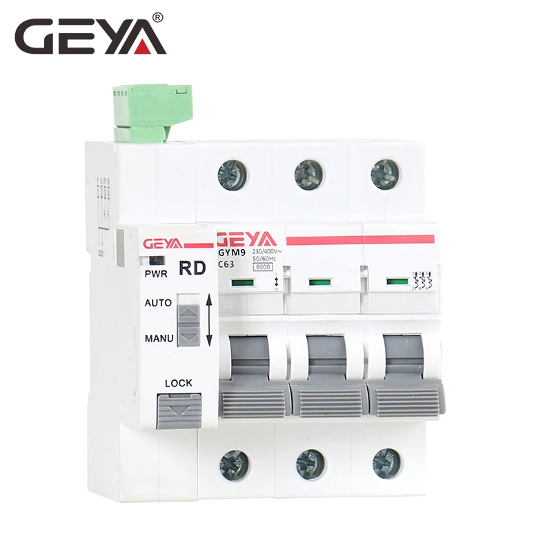 Автоматический выключатель GEYA Din Rail GYM9 3P MCB с устройством автоматического сброса