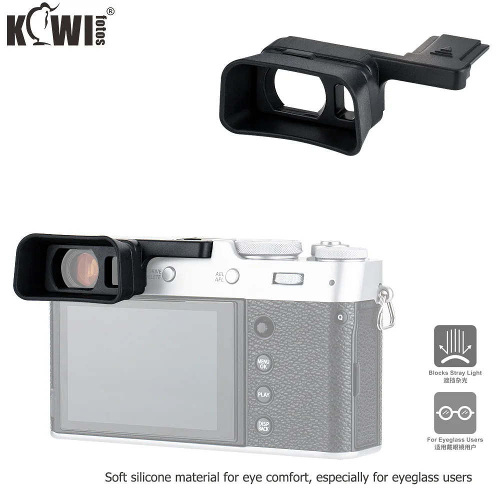 Soft Silicone Long Camera Eyecup Viewfinder Design Speciale Per Fuji Fujifilm X100V Eye Cup Eyeppiece Eyeshade Protegge Il Mirino