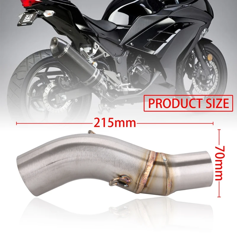 Мотоцикл средняя труба для Kawasaki Ninja 300 2013 Ninja300 Соединительная трубка