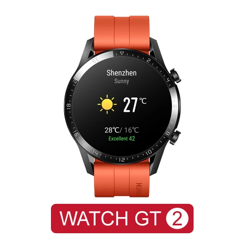 Huawei Watch GT 2, умные часы, Bluetooth, умные часы, 5,1, 14 дней, время работы от батареи, телефонный звонок, частота сердечных сокращений для Android iOS - Цвет: Orange