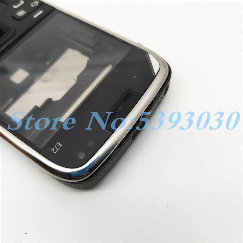 Для Nokia E72 Корпус Передняя Лицевая панель рамка чехол+ задняя крышка/крышка батарейного отсека+ клавиатура+ логотип