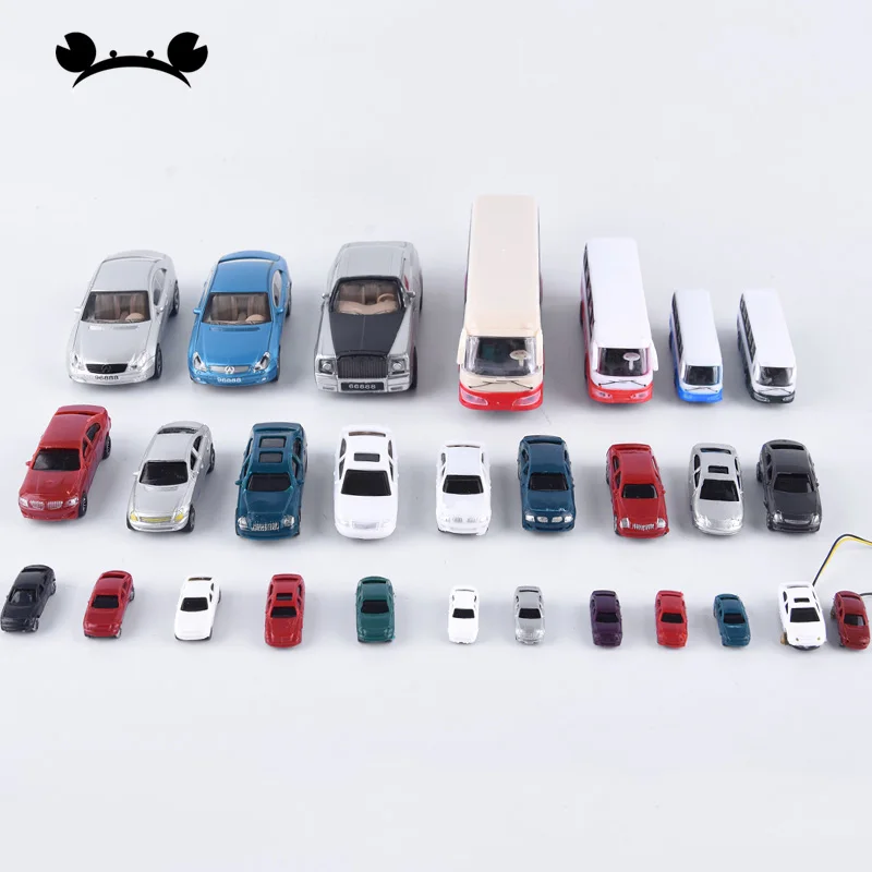 50pcs 1:100 1:150 1:200 scale Miniature Engine Car Diorama Building Garage Scene Street Layout Model Train Railway Accessories 2