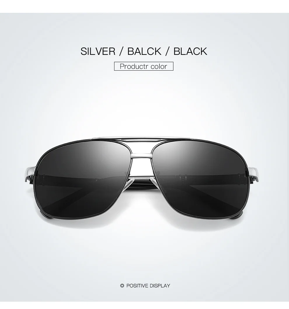 Men's Polarized Square Sunglasses gafas de sol hombre oculos masculino zonnebril dames gozluk veithdia ретро gotico policia