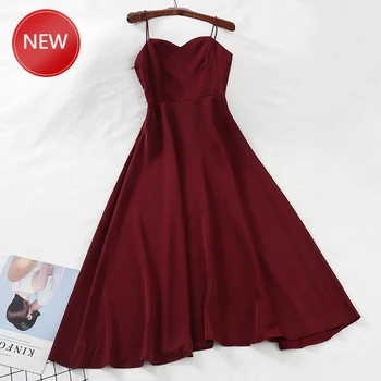 

Slip Dress fashion women's dresses Spring sexy strap cross beauty back slim temperament long dress Summer Dresses