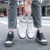 Misalwa High Top Натуральная кожаная Обувь для мужчин Белый Черный Аутентичная кожа Мужские кроссовки Модная Мужская Одежда Школьная Команда Tide Shoes