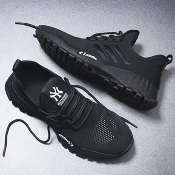

Spring/summer 2020 new flying mesh upper men's shoes men's casual shoes fashion comfortable breathable shoes sneakers