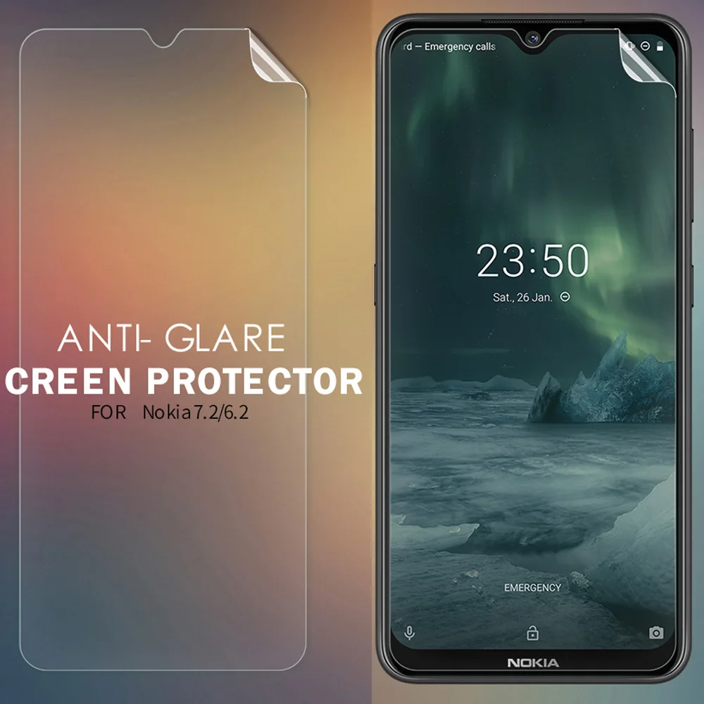 Прозрачная Матовая Защитная пленка Nillkin HD для Nokia 7 2 6 2|Защитные стёкла и плёнки| |