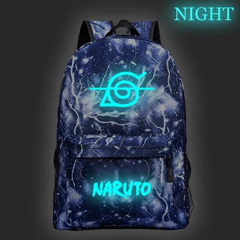 

Naruto Luminous Backpack Teens Kids Boys Girls Sharingan Uchiha School Bag Women Men Travel Backpack Laptop Backpack